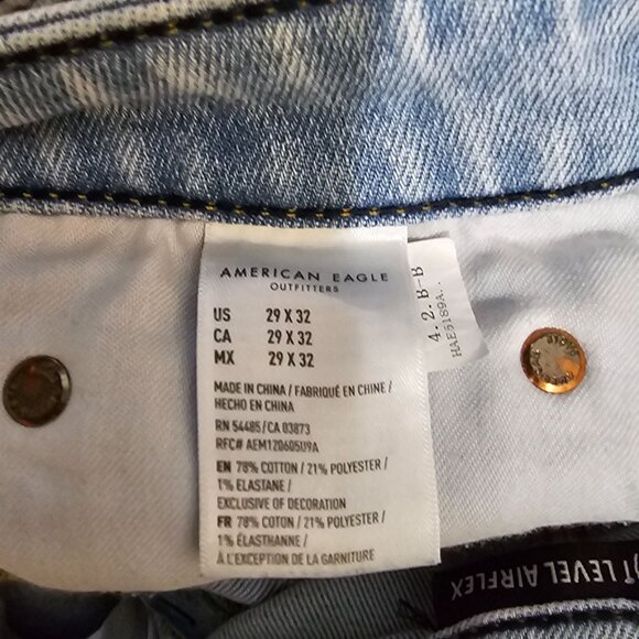 American Eagle Next Level Airflex Light Wash Slim Fit Mens Jeans Size 30 - Picture 7 of 13